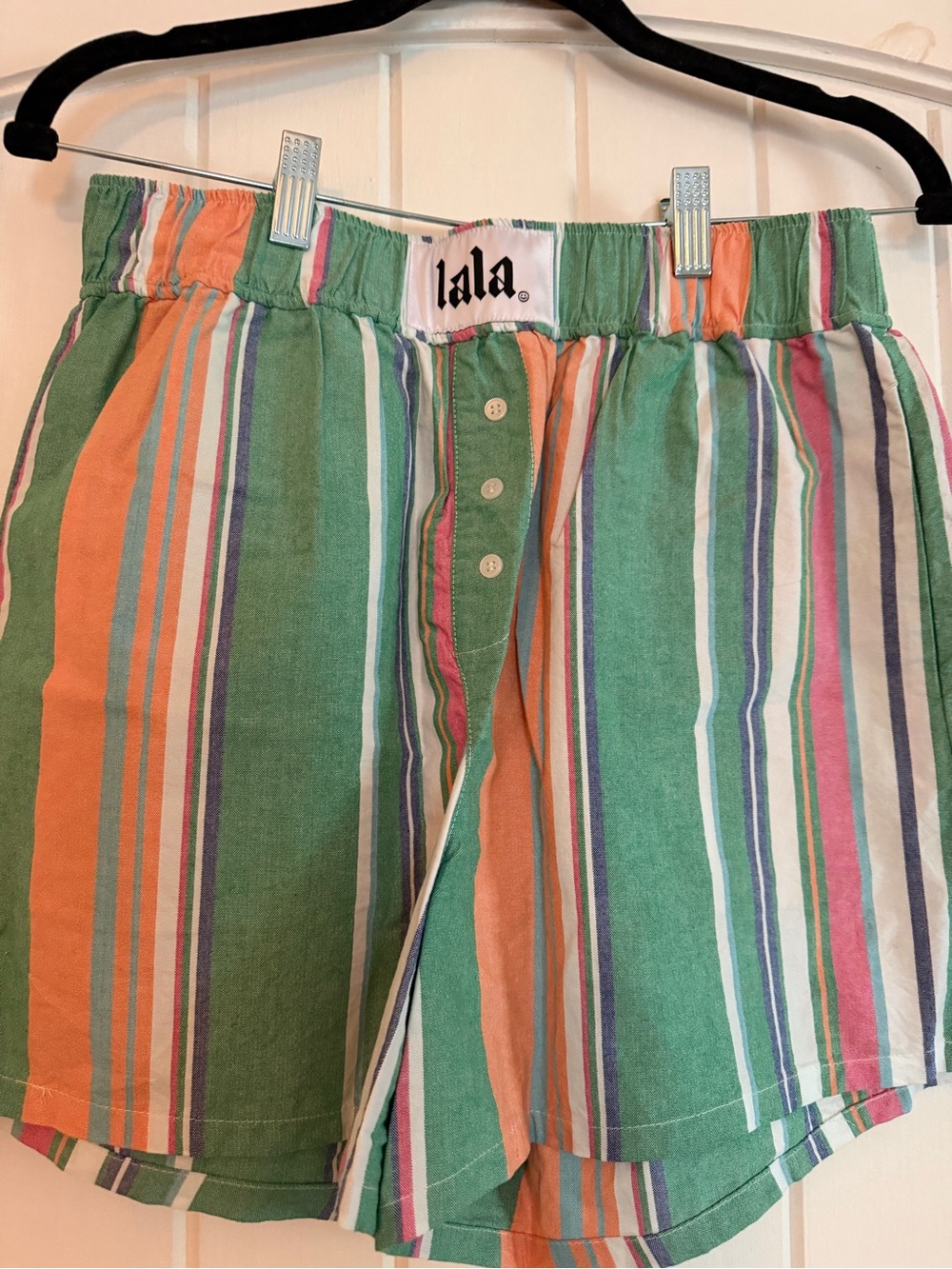 Dressed in LALA Striped Boxer Shorts, S/M